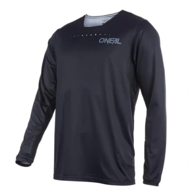 Image of O&#039;Neal Mountain Bike Jersey MTB DH Downhill FR Freeride Breathable Material, Maximum Freedom of Movement Element Plain V.22 Adult Black Size S