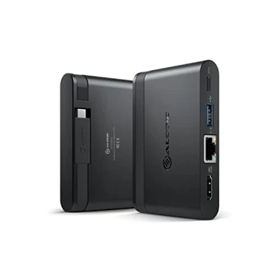 Image of ALOGIC USB C Hub, 100W Laptop Charging, 4K HDMI, Gigabit Ethernet, A, C, Travel Dock, Compatible with MacBook, Surface laptops, XPS and more(Thunderbolt 3 Compatible)