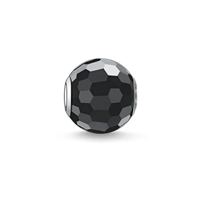 Image of Thomas Sabo Women Bead Obsidian Karma Beads 925 Sterling Silver K0003 023 11