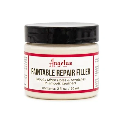 Image of Angelus Leather Filler for Filling or Repairing Holes, Tears, Cracks, Scratches, Car Seats, Furniture, Shoes Flexible 2oz