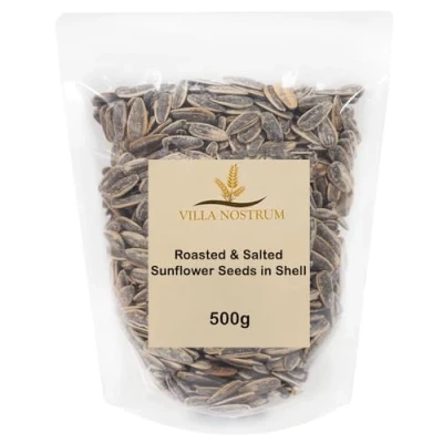 Image of Roasted &amp; Salted Sunflower Seeds in Shell 500g by Villa Nostrum