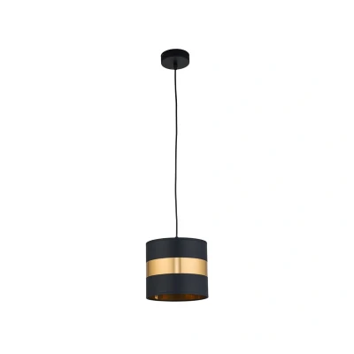 Image of Paris Slim Pendant Ceiling Light Black, Gold 1xE27
