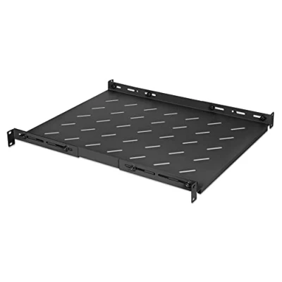 Image of Intellinet 714112 Shelf 19 Inch Fixed with Adjustable Depth from 550 to 750 mm 1U Black