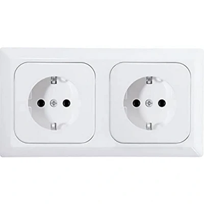 Image of OPUS® 1 Kanto Complete 2 Way Device for Double Sockets Colour Alpine White