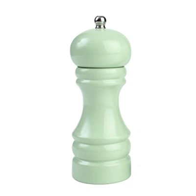 Image of T&amp;G Classic Capstan Hevea Salt Mill with Gloss Finish, 15 cm, Vintage Green