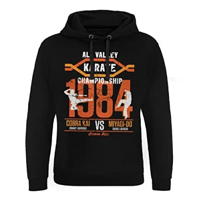 Image of Cobra Kai Officially Licensed All Valley Karate Championship Epic Hoodie (Black), XX Large