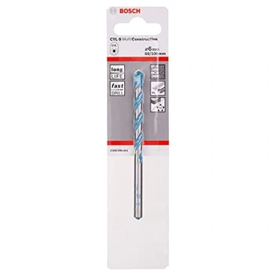 Image of Bosch Professional 2608596053 CYL 9 Multi Purpose Drill Bit, 6mm x 60mm 100mm, Silver