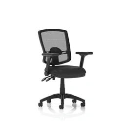 Image of Eclipse Plus II Deluxe Mesh Back Bonded Leather Seat Adjustable Arms