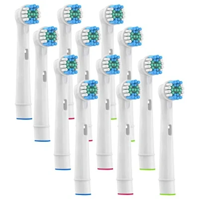 Image of YanBan 12PCS Replacement Brush Heads for Oral B, Refills Toothbrush 3D Whitening Electric Toothbrush, Polishes to Remove Stains Whiter Teeth (12 Pack)