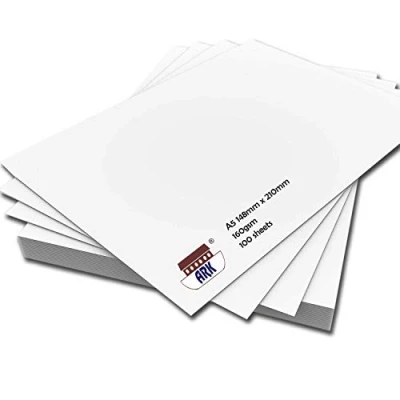 Image of ARK A5 160gsm White Blank Card Cardstock (100 Sheets)