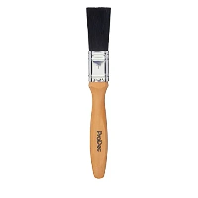 Image of ProDec R641c 1 inch Craftsman Trade Professional Mixed Bristle Paint Brush for a Smooth Finish Painting with Emulsion, Gloss and Satin Paints on Walls, Ceilings, Wood Metal, 1&quot; 25mm, Black