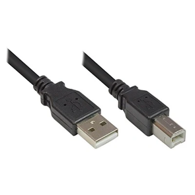 Image of Good Connections 2510 SP LAMP 025 Port/USB 2.0 Male A to B Printer Cable 0.25 m grey Black 0,50