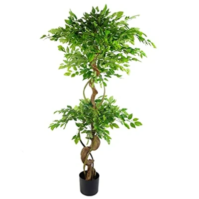 Image of Leaf Design UK Artificial Evergreen Large Trees,150cm Twisted Ficus,150cm