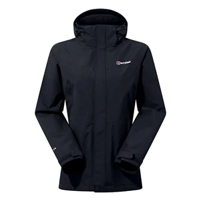 Image of Berghaus Women&#039;s Hillwalker Interactive Gore Tex Waterproof Shell Jacket, Breathable, Durable Coat, Black, 18