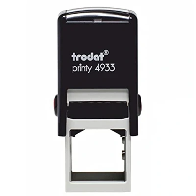 Image of Trodat Printy 4933 Teacher Stamp Smiley Face (no dimples) Self Inking, Red Ink, 62253,Small