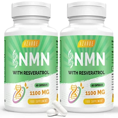 Image of NAD + Trans Resveratrol 1100mg, Boost NAD+ Levels (60 Count (Pack of 2))