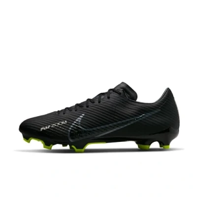 Image of Nike Men&#039;s Mercurial Zoom Vapor 15 Academy MG Sneaker, Black/DK Smoke Grey Summit White Volt, 11 UK