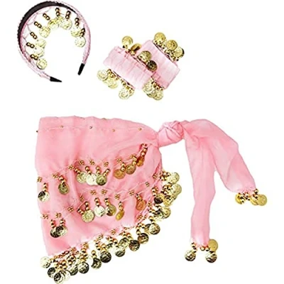 Image of Boland BOL00455 Set Gypsy, Band, Bracelets and Belt, 5 Assorted Colours, Adult, Multicoloured, Taglia unica