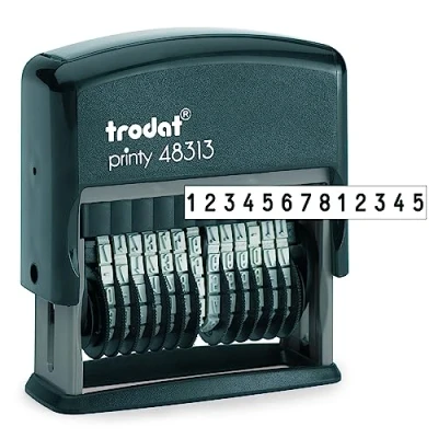 Image of Trodat Printy 48313 Numerals, 13 Characters Font Height, 3.8 mm, Black
