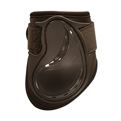 Image of LeMieux Impact Compliant Fetlock Horse Boots Protective Gear and Training Equipment Equine Boots, Wraps &amp; Accessories (Brown/Large)