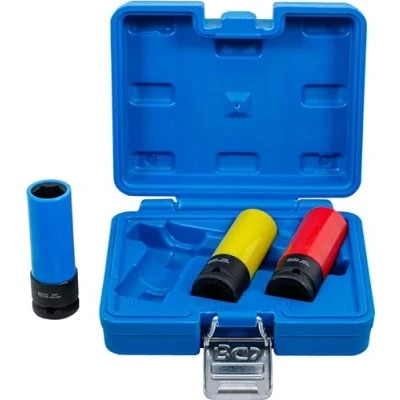 Image of BGS 7300 Protective Impact Socket Set 12.5 mm (1/2&quot;) Drive 17 / 19 21 3 pcs.