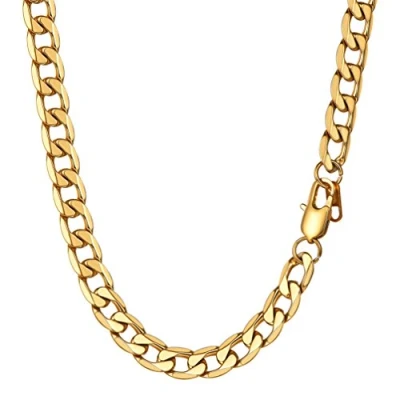 Image of PROSTEEL Mens Gold Chain 9MM Plated Men Neck