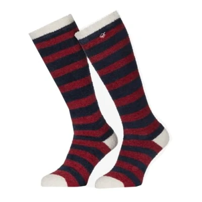 Image of LeMieux Sophie Stripe Fluffies Childrens Socks Navy Blue