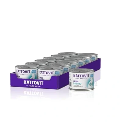 Image of Kattovit Dose Feline Diet Gastro Ente 185g (Menge: 12 je Bestelleinheit)