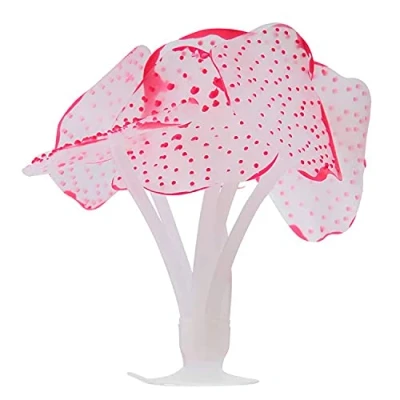 Image of TOPINCN Artificial Coral Fish Aquarium Simulation Silicone Durable Tank Landscape Decoration Ornament (Red)