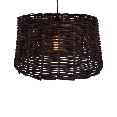 Image of Basket Wire Frame Pendant Ceiling Light Brown 1xE27