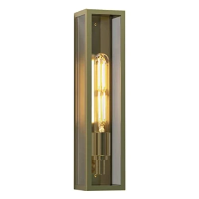 Image of Harvard LED Outdoor Wall Light Natural Brass IP44, E27
