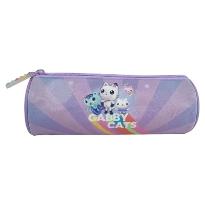 Image of CYP BRAND Gabby Cylindrical Pencil Case, School Supplies, Preschool, Pandy Paws, Purple Color, Official Product