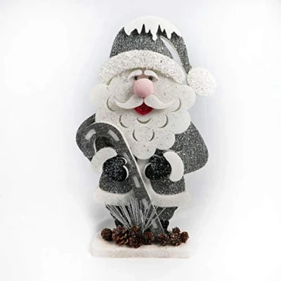 Image of SHATCHI Red/Grey Santa Christmas Tabletop Figures Window Wall Door Holiday Home Xmas Glitter Foam Showpiece Decorations, 72cm/52cm/42cm/32cm, 52 CM