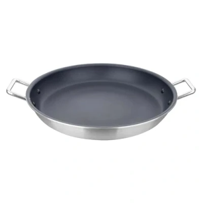 Image of Vogue Aluminium Non stick Teflon Platinum Plus Paella Pan 45cm