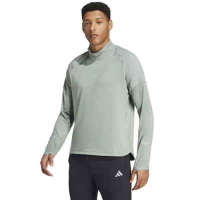 Image of adidas Performance HIGH Visibility Halfzip Long sleeved top, Men&#039;s, Size: XL, Silgrn