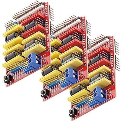 Image of AZDelivery 3 x CNC Shield V3 Development Board for A4988 Stepper Motor Driver compatible with Arduino, 3D Printer including E Book!