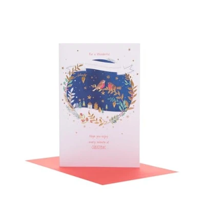 Image of Daughter &amp; ... Multi Caption Christmas Greeting Card with Stick On Captions 648031