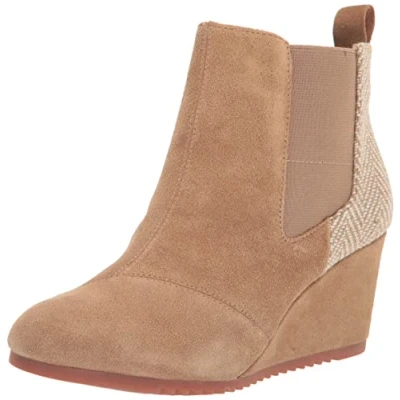 Image of TOMS Women&#039;s Bailey Ankle Boot, Toffee Suede/Herringbone, 5.5 UK