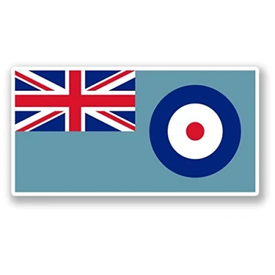 Image of 2 x 10cm/100mm RAF Flag Vinyl SELF Adhesive Sticker Decal Laptop Travel Luggage Car Bike Sign Fun #5682