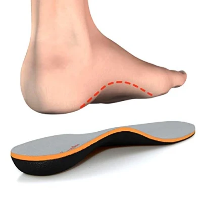 Image of PCSsole Arch Support Sport Insoles Orthotic Orthopedic Inserts for Flat Feet Pronation Heel Pain Plantar Fasciitis Men and Women Grey, (Men(8.5 9)28cm)