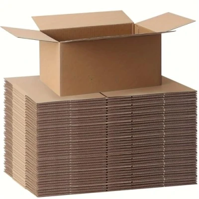 Image of 25 x Strong Cardboard Boxes for Posting Small Parcels Moving Bulk Gifts Single Wall Eco Friendly Shipping Cartons Corrugated 9x6x4 inches