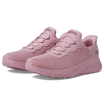 Image of Skechers Women&#039;s Bobs Sport Squad Chaos Slip Ins Rose Low Top Sneaker Shoes 8