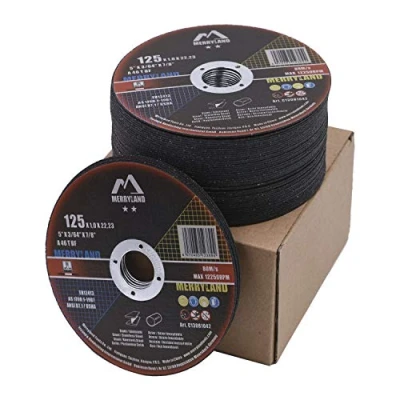 Image of Merryland Cutting Disc 125 Metal for Angle Grinder, X 1.0 22.23 mm Wheel 50 Pieces, INOX Stainless Steel Iron Universal 5 inch Type 41, Craft Line C13081042