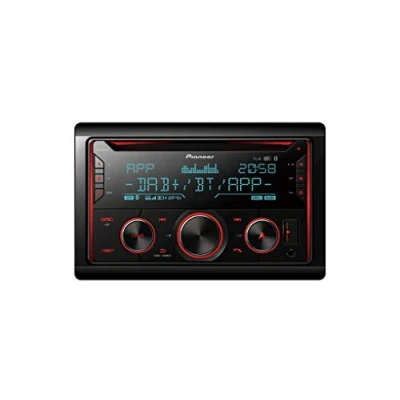Image of Pioneer FH S820DAB 2 DIN CD Tuner with DAB/DAB+, Bluetooth, multi colour illumination, USB, Spotify, Smart Sync App and compatible Apple Android devices.