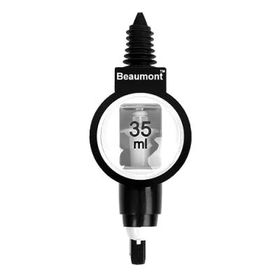 Image of Beaumont Bar Optics Dispenser 35ml, Black and White, Professional or Home Use, Alcohol Dispenser, Precise Measurement, Leak Proof Rubber Seal, Use with a Wide Variety of Bottles, T415