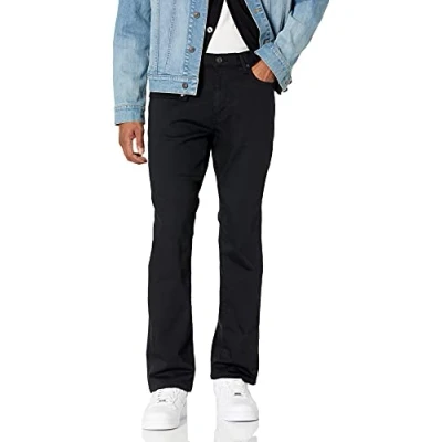 Image of Amazon Essentials Men&#039;s Slim Fit Bootcut Jeans, Black, 42W / 28L