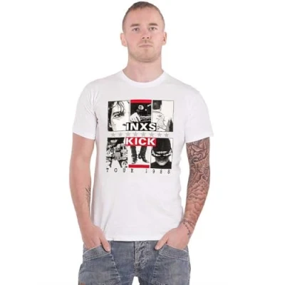 Image of INXS T Shirt Kick Tour 1988 Official Mens White S
