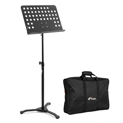 Image of TIGER MUS7 PRO BG Professional Orchestral Sheet Music Stand with Bag Black
