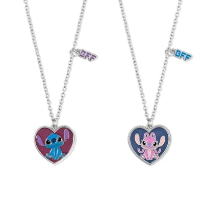 Image of Disney Lilo &amp; Stitch 2pcs BFF Necklace Set, Zinc, Zinc