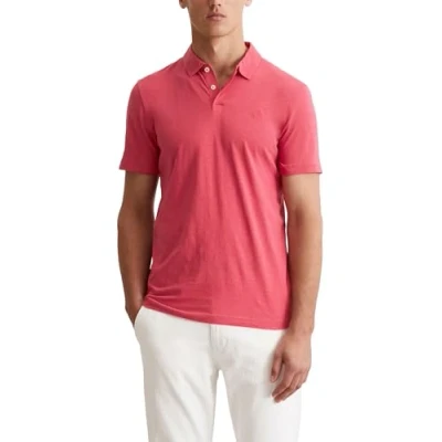 Image of Marc O&#039;Polo Short Sleeve SELF Collar Polo shirt, Men&#039;s, Size: Large, Raspberry pink
